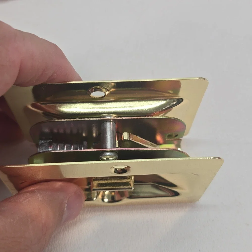 Hardware 1701BPS-BC Onward Pocket Door Pull Privacy Lock 3 1/4 in 82 mm Brass